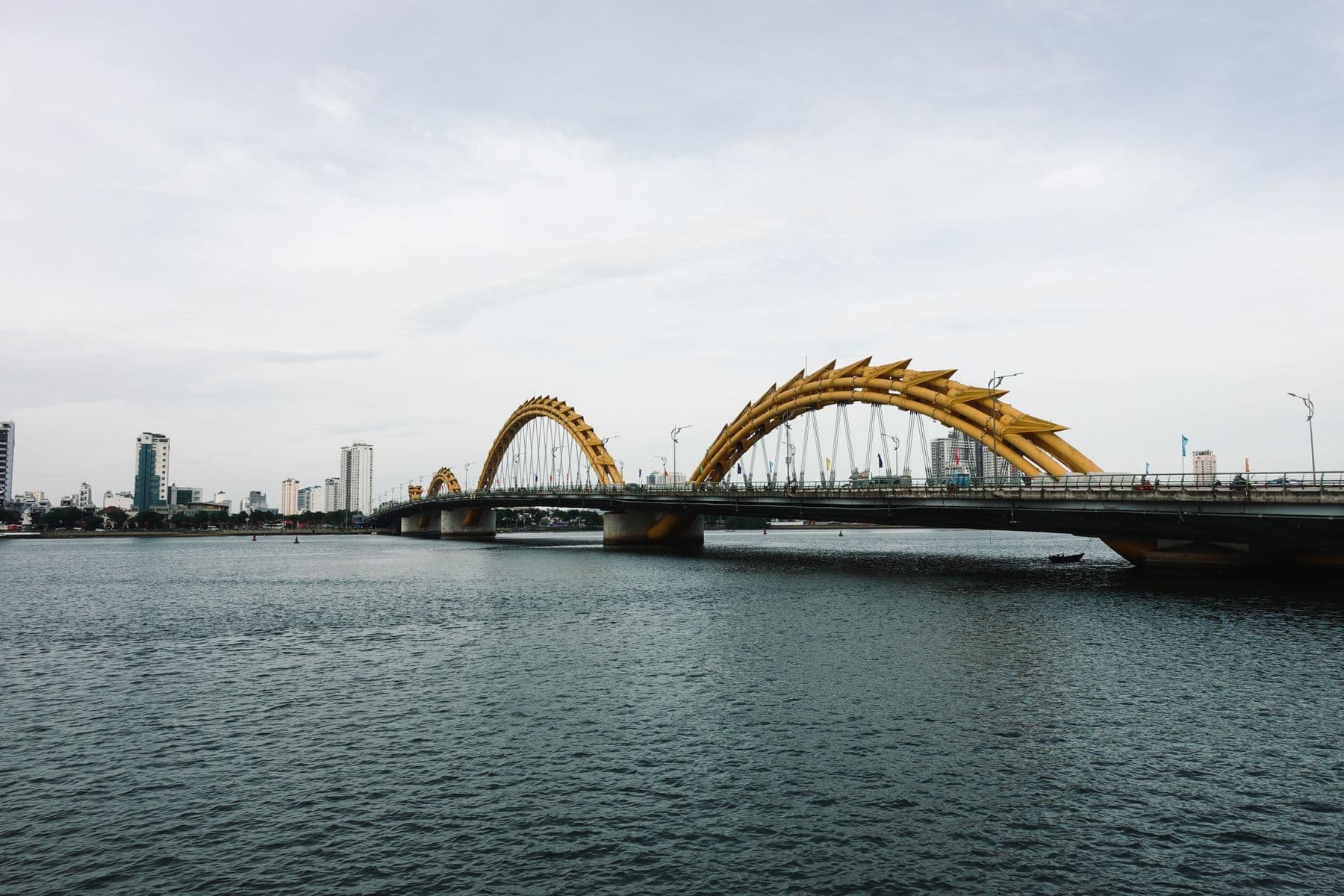 The Dragon Bridge crossing the Han River in Da Nang